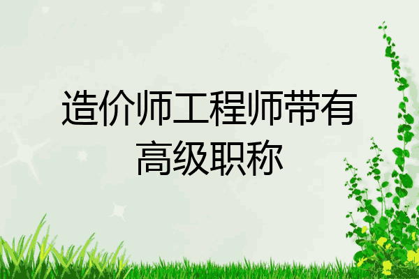 造价师工程师带有高级职称