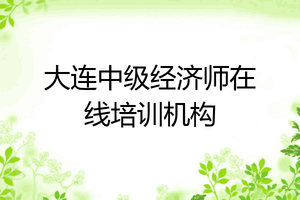 大连中级经济师在线培训机构
