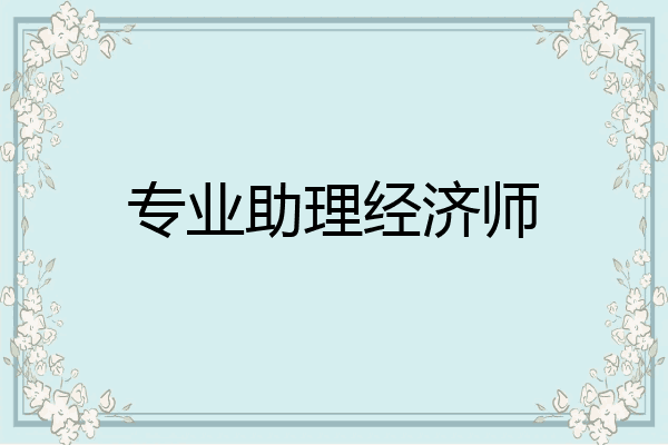 专业助理经济师