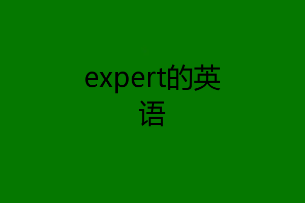 expert的英语