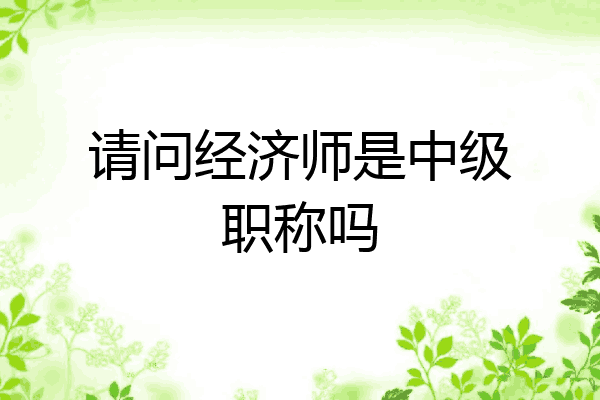 请问经济师是中级职称吗