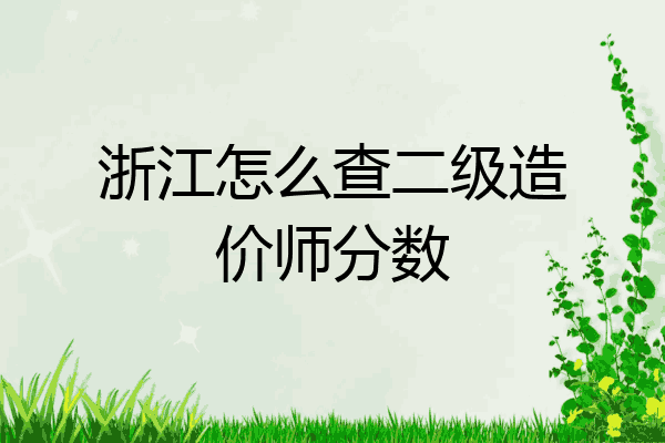 浙江怎么查二级造价师分数