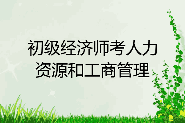 初级经济师考人力资源和工商管理
