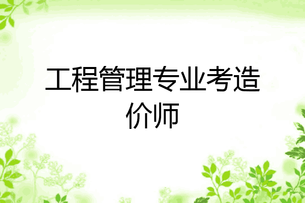 工程管理专业考造价师