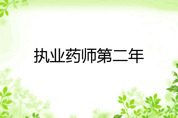 执业药师第二年