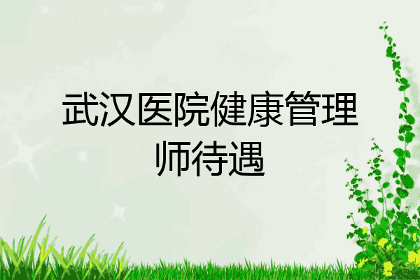 武汉医院健康管理师待遇