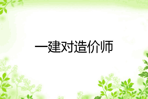 一建对造价师