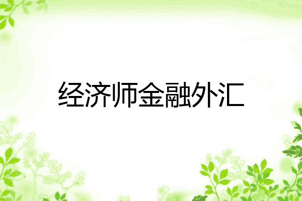 经济师金融外汇