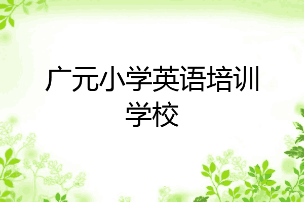 广元小学英语培训学校