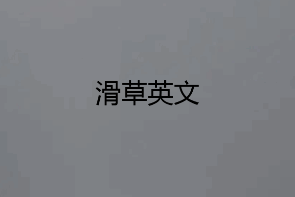 滑草英文