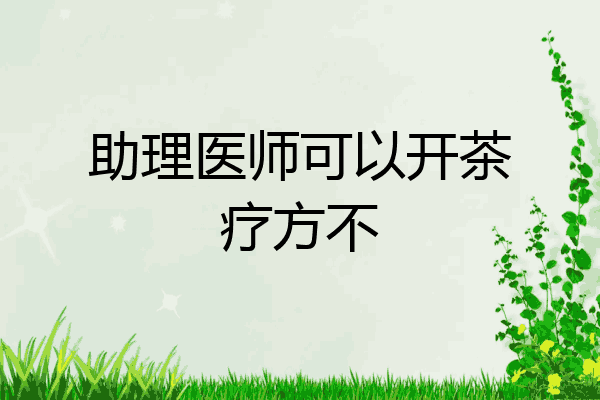 助理医师可以开茶疗方不
