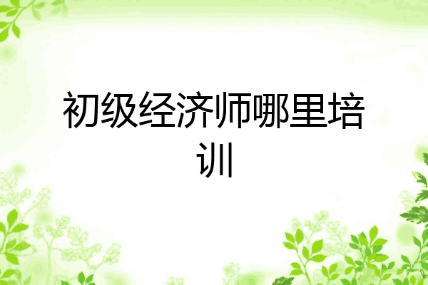 初级经济师哪里培训