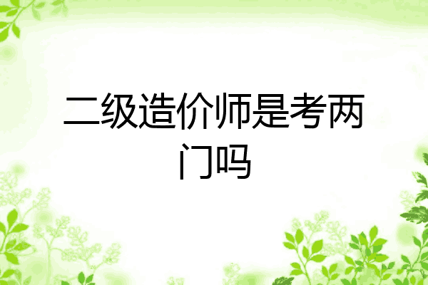 二级造价师是考两门吗