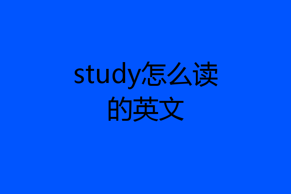 study怎么读的英文