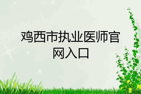 鸡西市执业医师官网入口