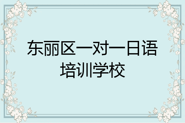 东丽区一对一日语培训学校