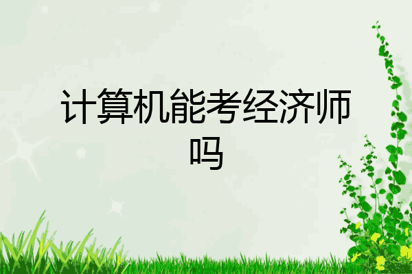计算机能考经济师吗