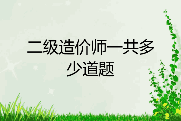 二级造价师一共多少道题