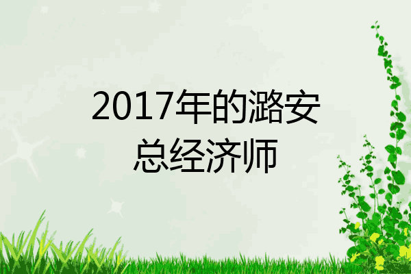 2017年的潞安总经济师