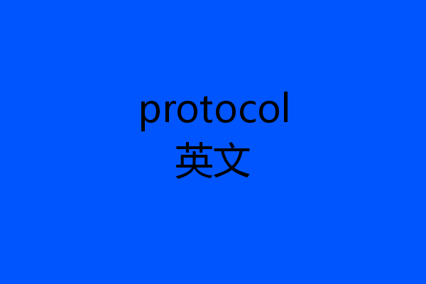 protocol英文