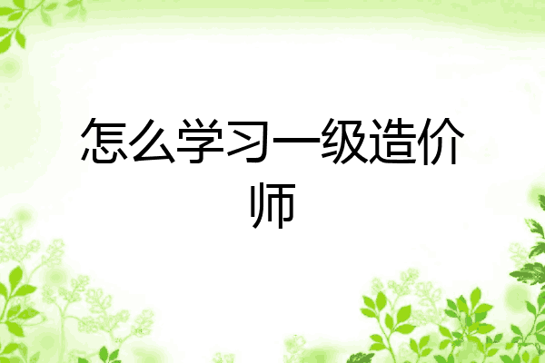 怎么学习一级造价师