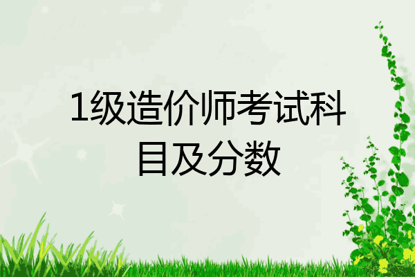 1级造价师考试科目及分数