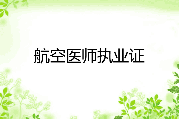 航空医师执业证