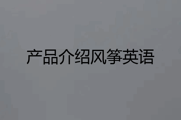 产品介绍风筝英语