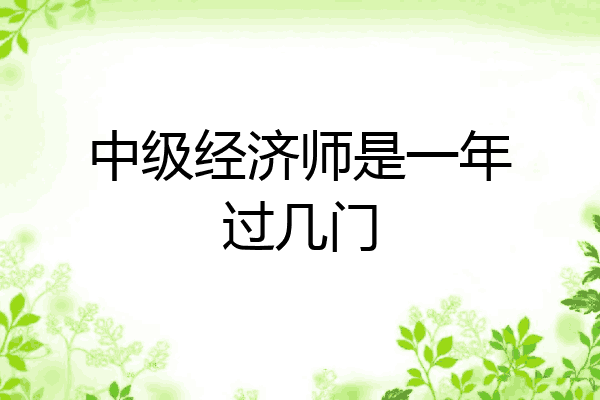 中级经济师是一年过几门