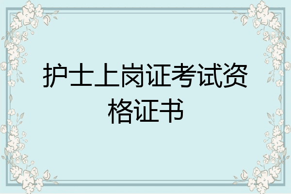护士上岗证考试资格证书
