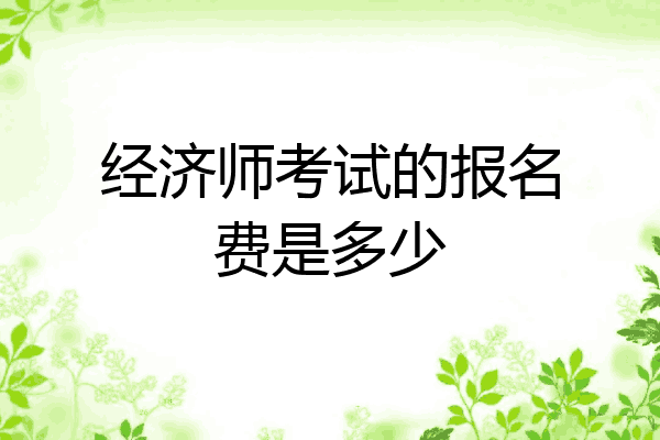 经济师考试的报名费是多少
