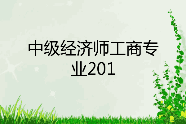 中级经济师工商专业201
