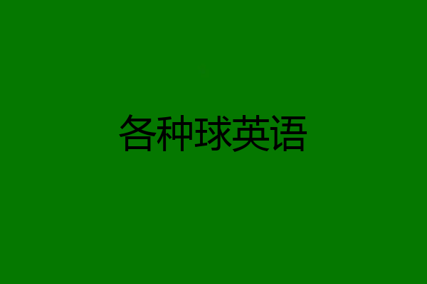 各种球英语