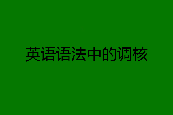 英语语法中的调核