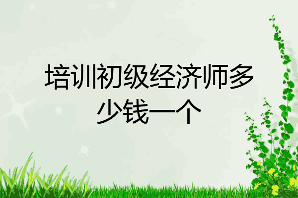 培训初级经济师多少钱一个