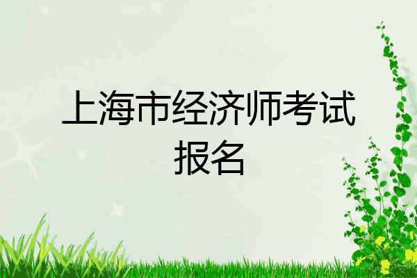 上海市经济师考试报名