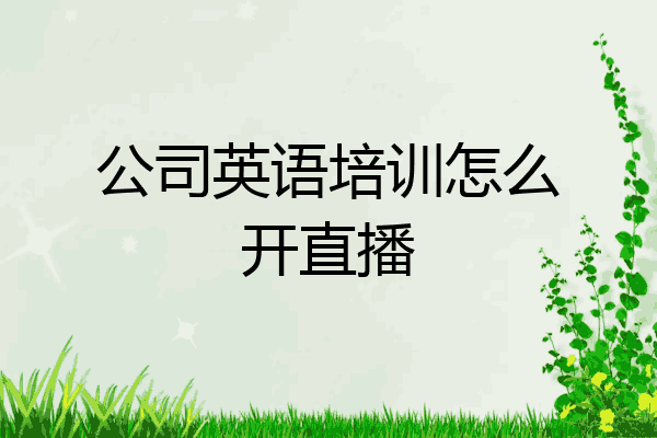 公司英语培训怎么开直播