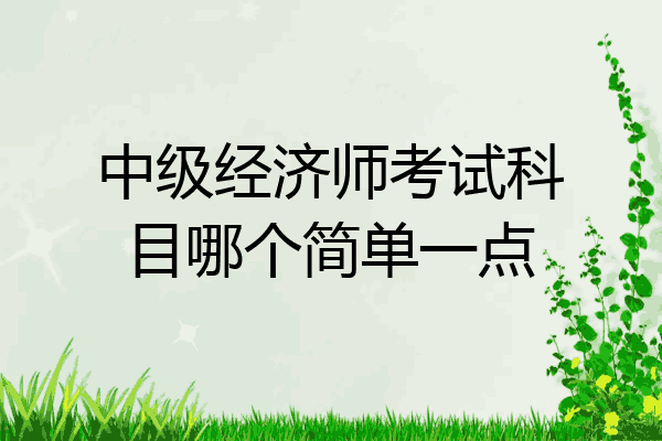 中级经济师考试科目哪个简单一点