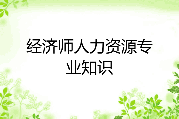 经济师人力资源专业知识