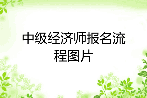 中级经济师报名流程图片