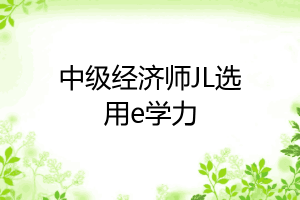 中级经济师JL选用e学力