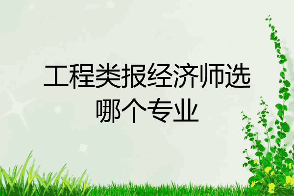 工程类报经济师选哪个专业