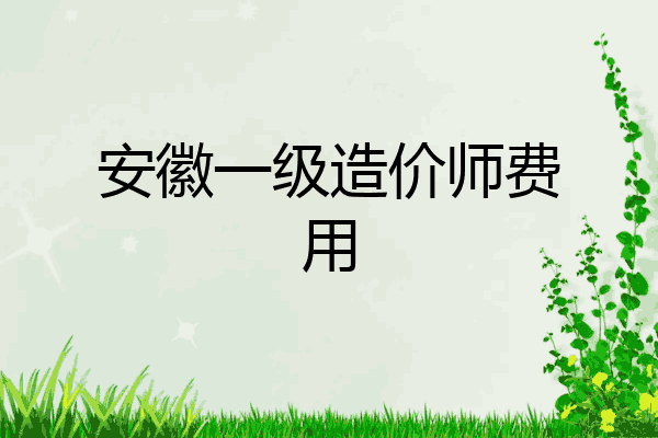安徽一级造价师费用