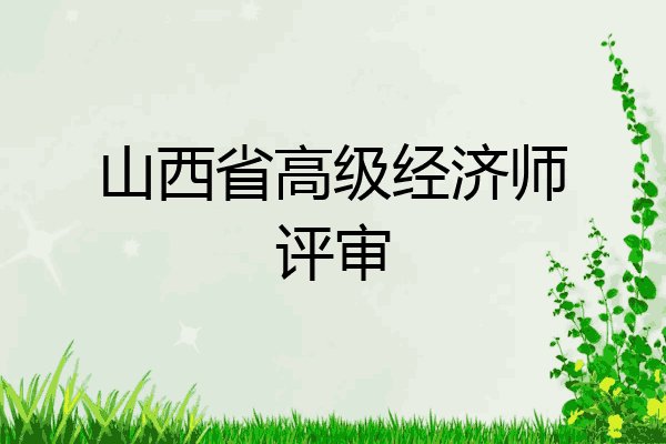 山西省高级经济师评审