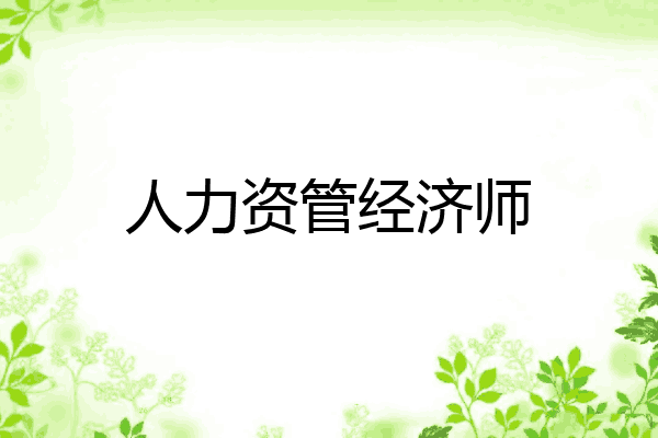 人力资管经济师
