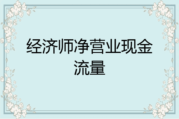 经济师净营业现金流量