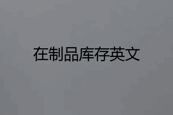 在制品库存英文