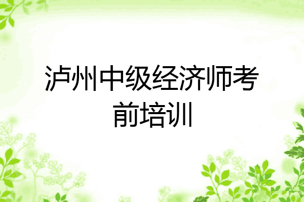 泸州中级经济师考前培训