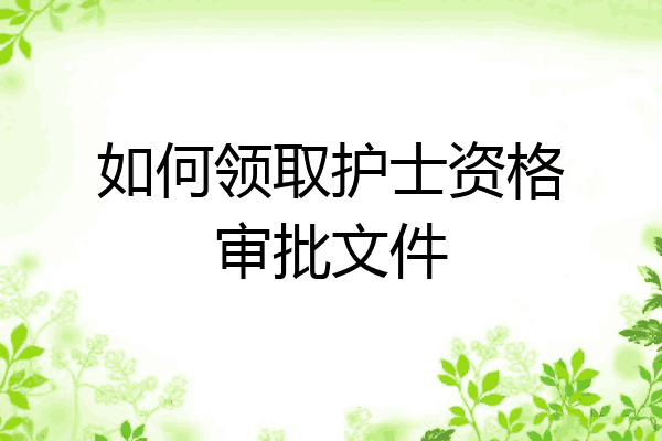 如何领取护士资格审批文件