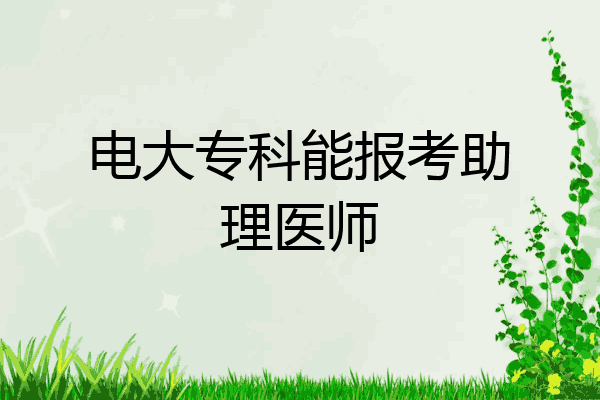 电大专科能报考助理医师